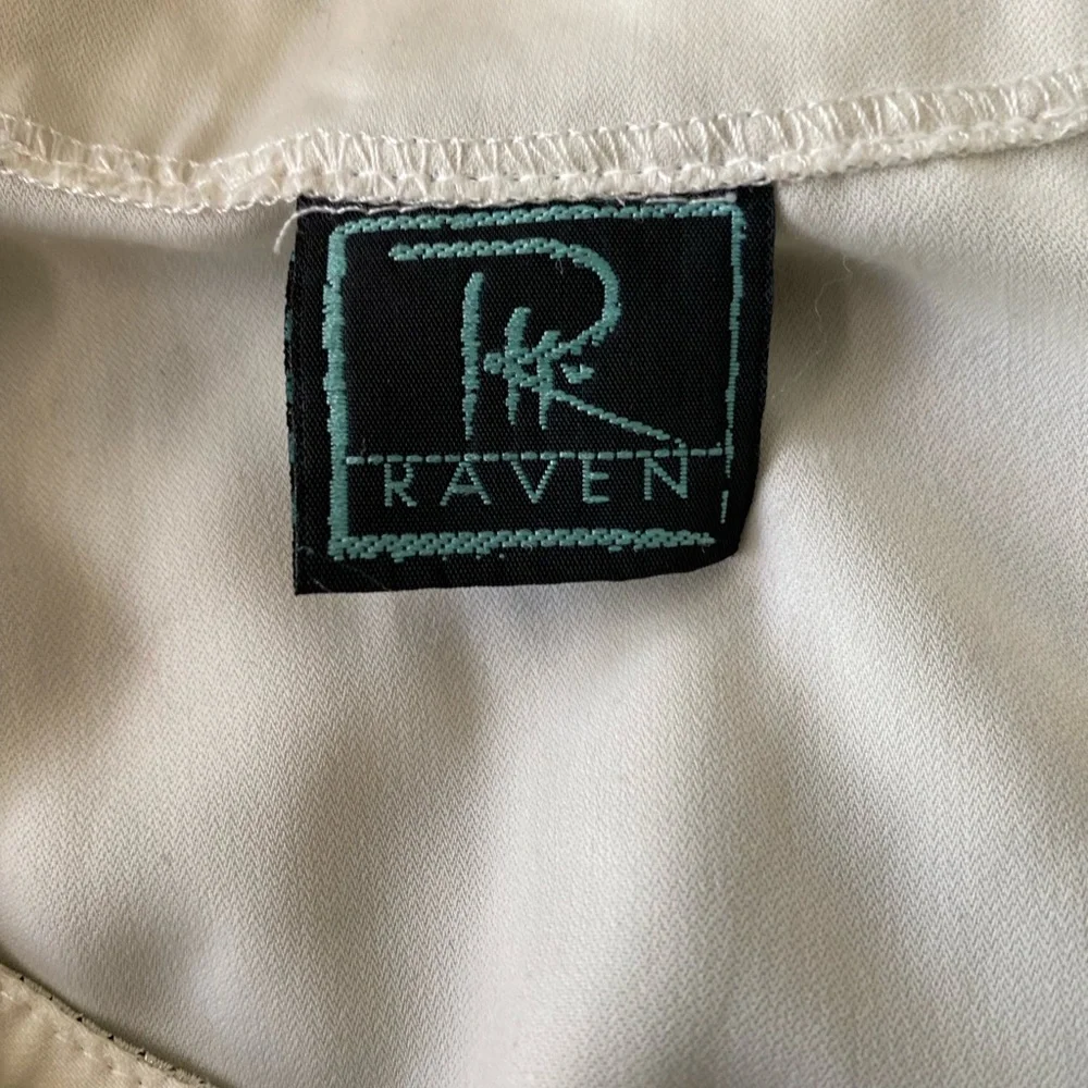 Raven Bustier style Jacket White Sateen with Black Characters size M - Picture 11 of 15